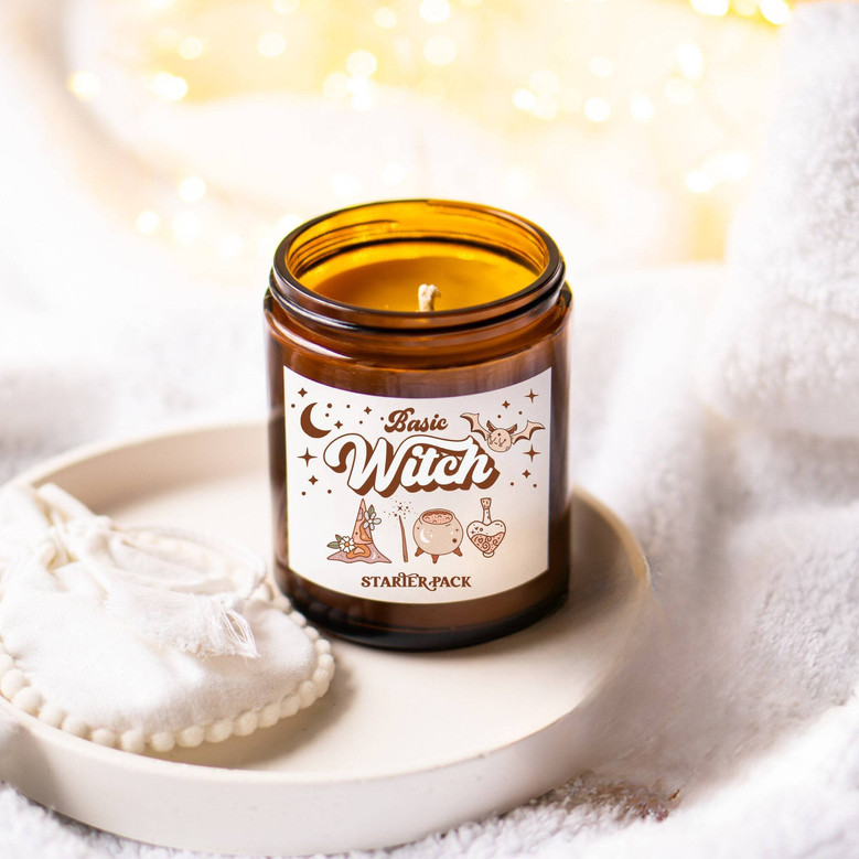 Cute Pumpkin Halloween Soy Candle - Retro Cartoon Autumn Decor For Fall Atmosphere