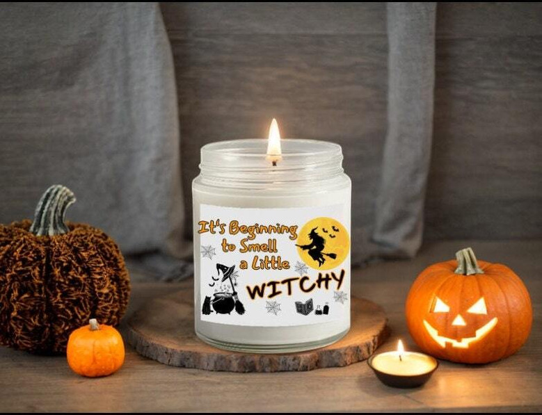 Humorous Witch Soy Candle For Halloween - Fall Decor With Witchy Vibes
