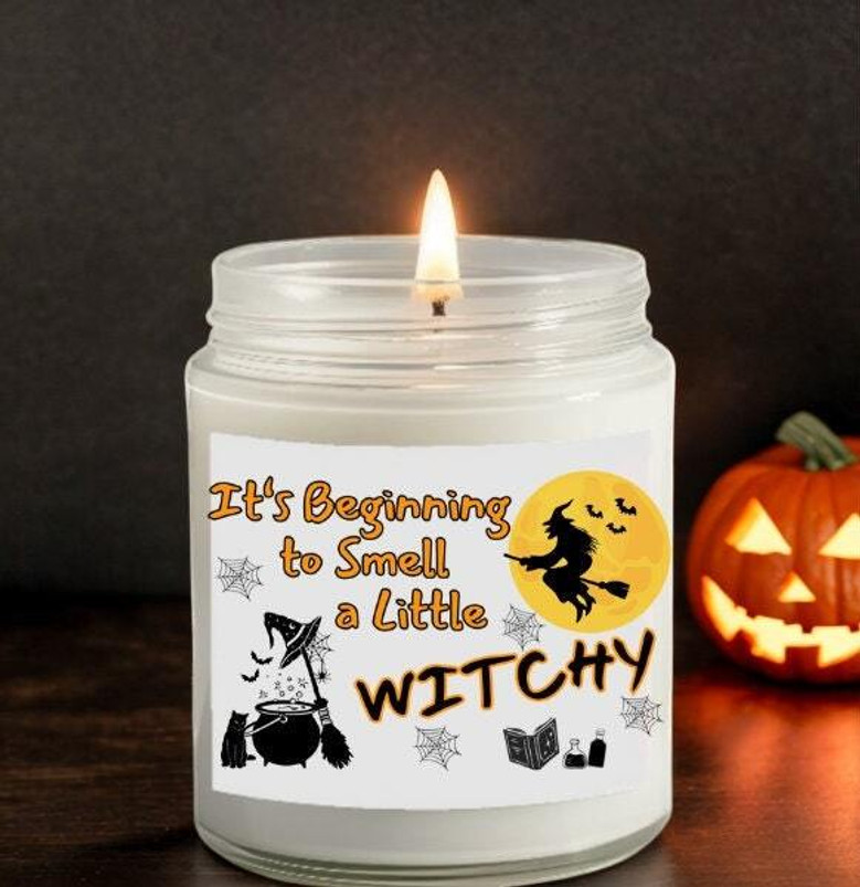 Humorous Witch Soy Candle For Halloween - Fall Decor With Witchy Vibes