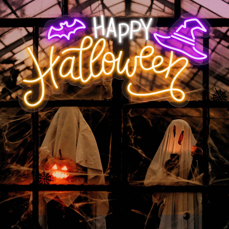Happy Halloween Neon Sign – Custom LED Wall Decor for Parties & Personalized Gifts