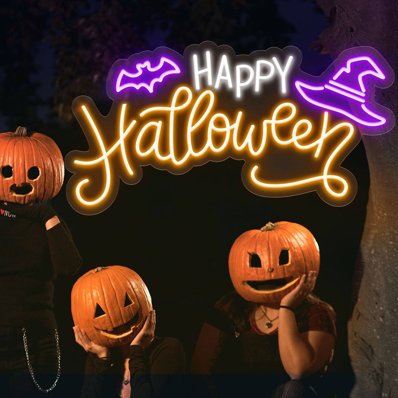 Happy Halloween Neon Sign – Custom LED Wall Decor for Parties & Personalized Gifts
