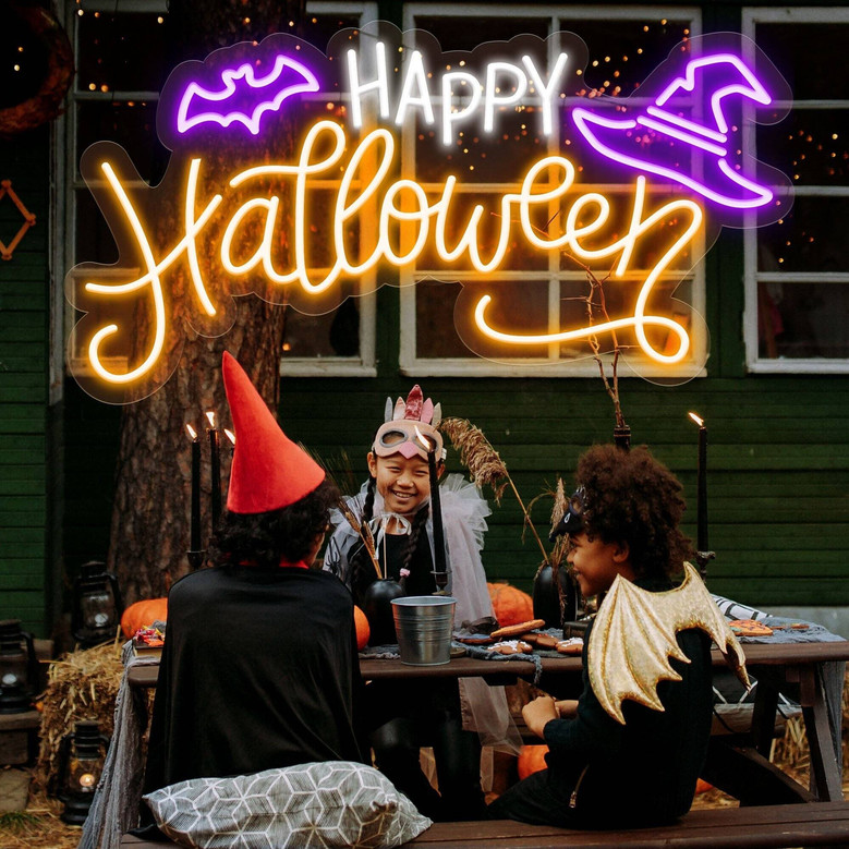 Happy Halloween Neon Sign – Custom LED Wall Decor for Parties & Personalized Gifts