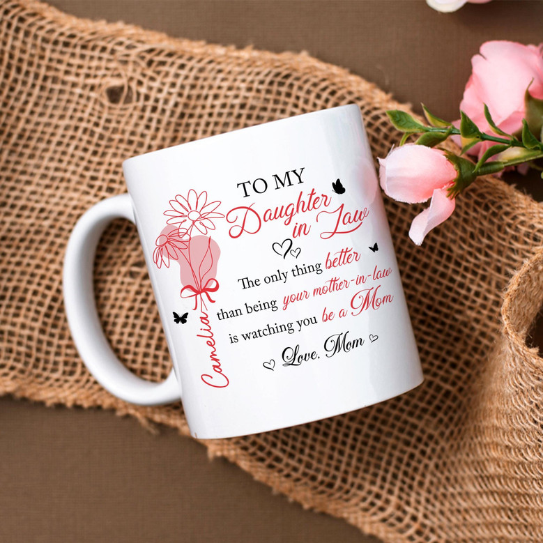 Heartfelt Personalized Mother-Daughter Ceramic Flower Vase For New Moms Mothers Day Decor