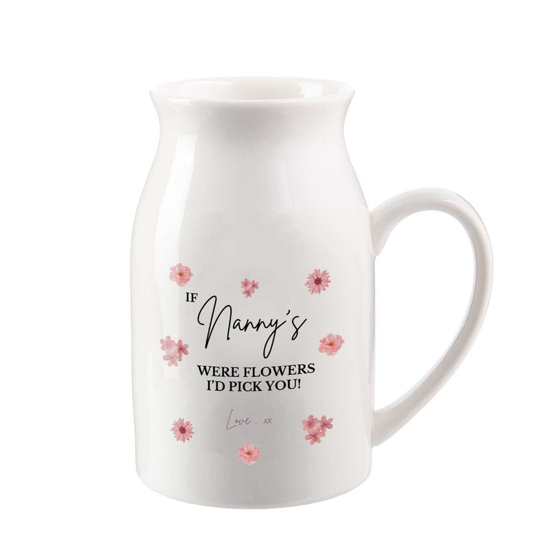 Personalized Mother’s Day Ceramic Flower Vase For Grandma - Heartfelt Nanny & Nana Gift