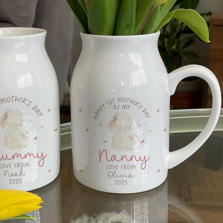 Thoughtful Personalized Mother's Day Ceramic Flower Vase For First-Time Mums