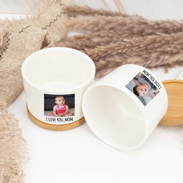 Personalized Kids Photo Plant Pot For Mom – Thoughtful Mother's Day Or Birthday Gift For Grandma