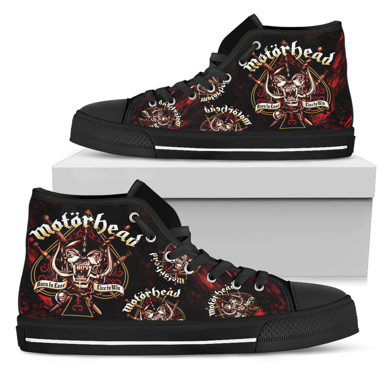 Motorhead Born To Lose Live To Win Black Lover Shoes Fanへのギフト メンズとレディースのためのハイトップシューズ
