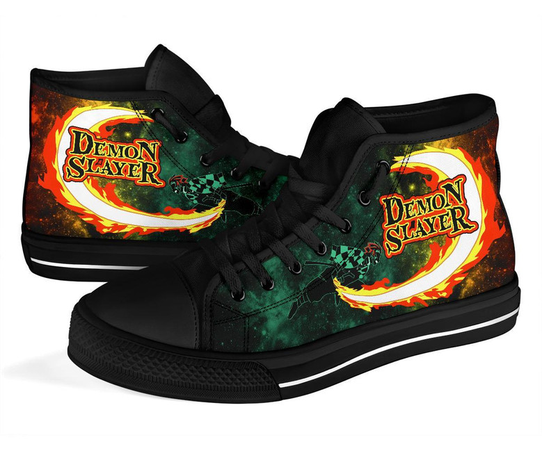 Tanjiroスニーカー鬼滅の刃ハイトップシューズアニメファン