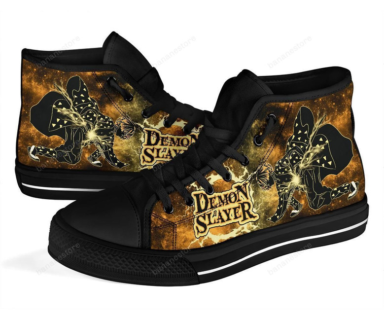 Zenitsuスニーカー鬼滅の刃ハイトップシューズアニメファン