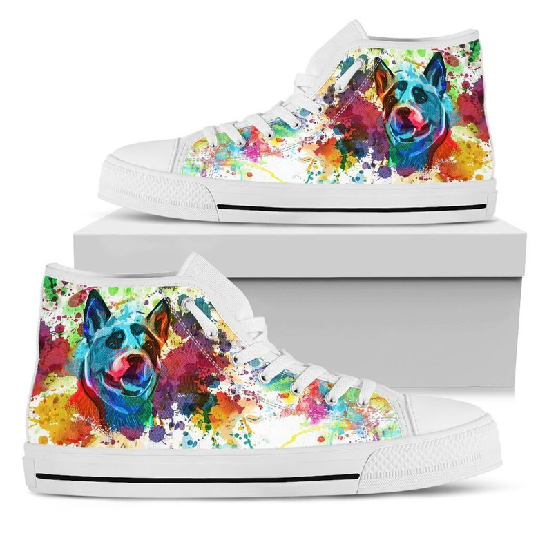 女性用のヒーラーカラーハイトップシューズ、男性用のカスタムシューズ