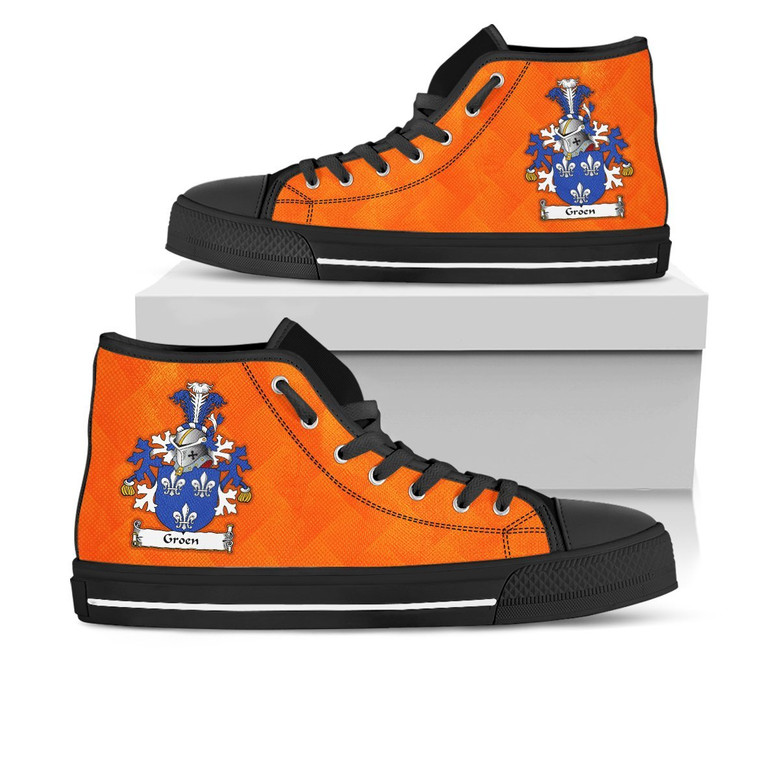 Groen Dutch Family Crest Nederland High Top Shoesを日本語に訳すと、「グローエン・ダッチ・ファミリー・クレスト・ネーデルランド・ハイ・トップ・シューズ」になります。