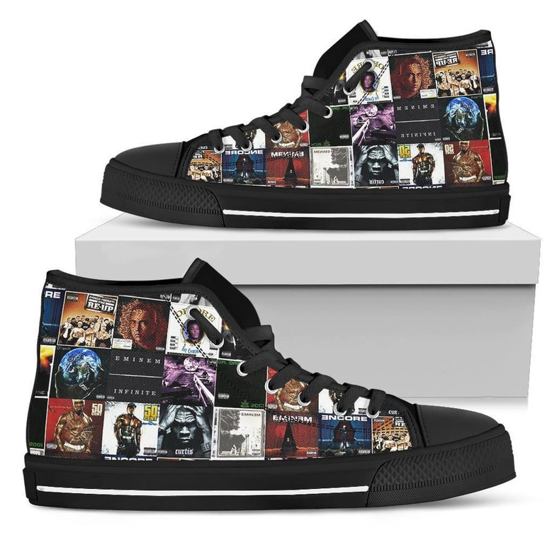 Eminem Merch Eminem Shoes人気ラッパーハイトップシューズ