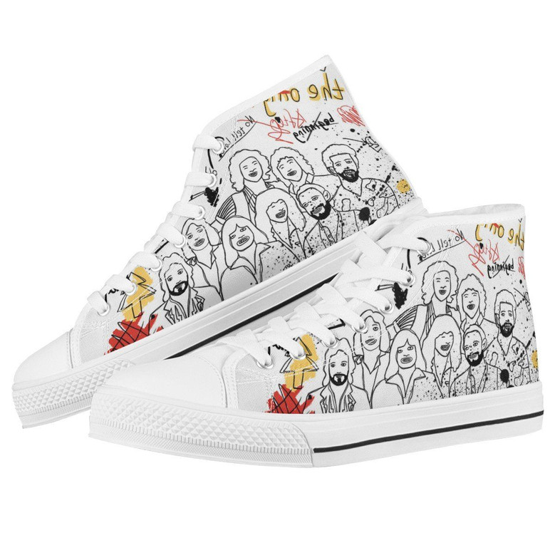 男性と女性のためのシカゴカスタムキャンバスハイトップシューズ