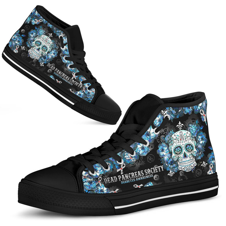 糖尿病シュガースカル糖尿病啓発ハイトップシューズ