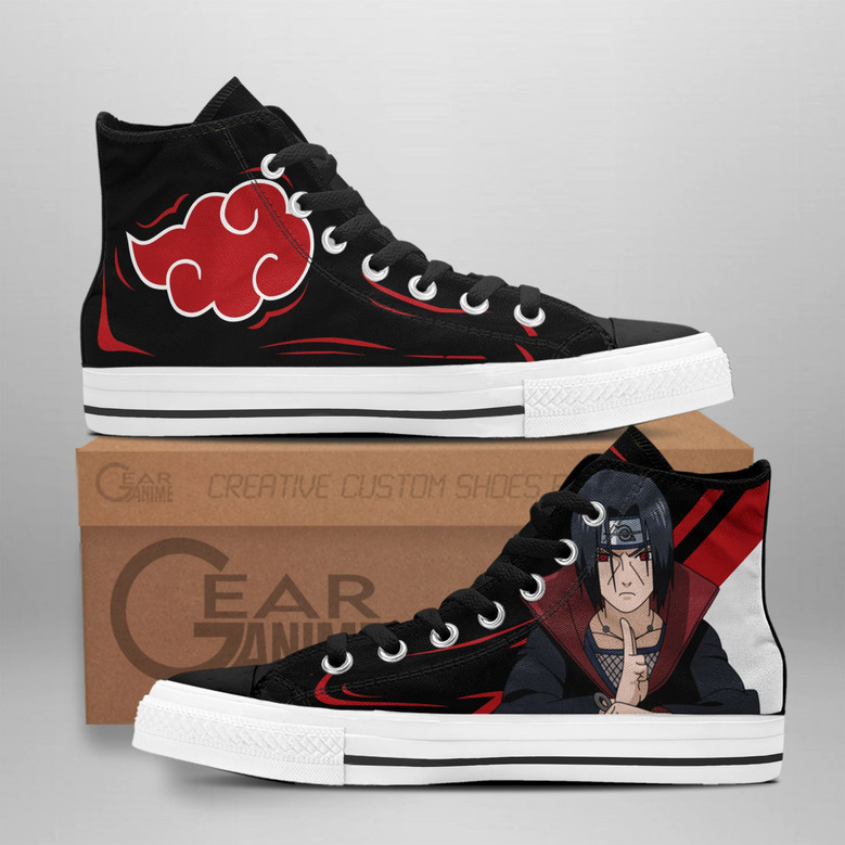 Akt Itachi High Top Shoes Custom Anime Sneakersを日本語に訳すと、「Aktイタチハイトップシューズカスタムアニメスニーカー」になります。
