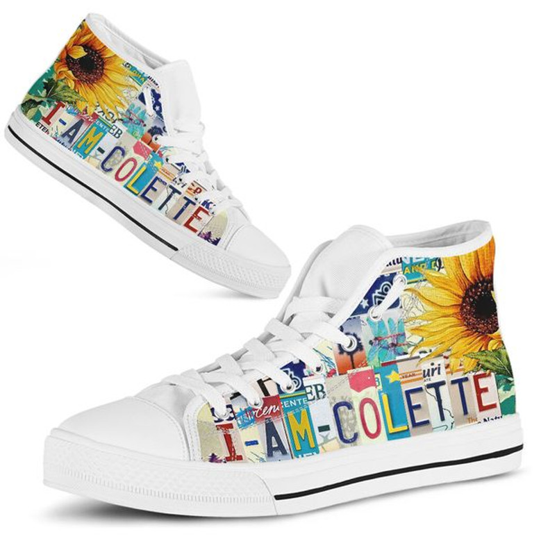 Coletteライセンスプレートハイトップシューズ