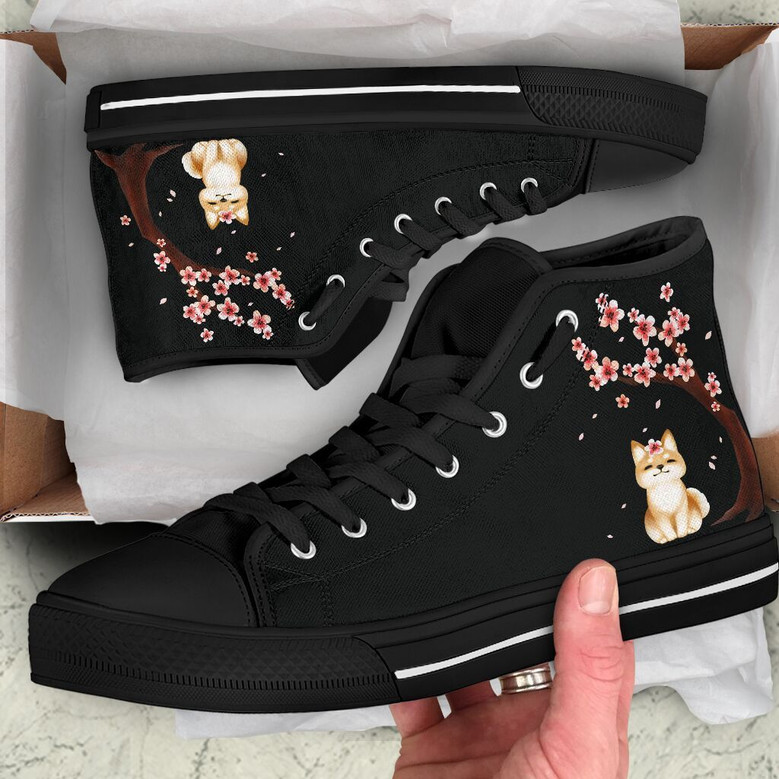 Shiba Inu Sakura High Top Shoes