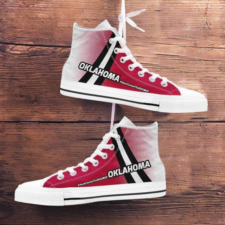 ここに来るブーマー、オクラホマキャンバスハイトップシューズスニーカー