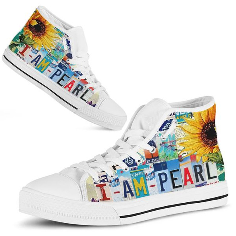 パールライセンスプレートハイトップシューズ