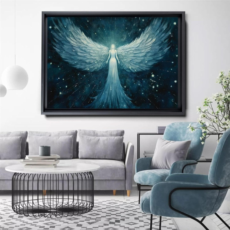 Handmade Angel Wings Wall Art - White Impasto Acrylic Painting For Modern Home DéCor
