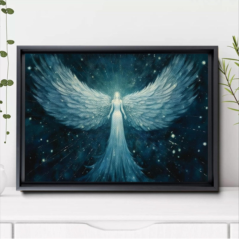 Handmade Angel Wings Wall Art - White Impasto Acrylic Painting For Modern Home DéCor