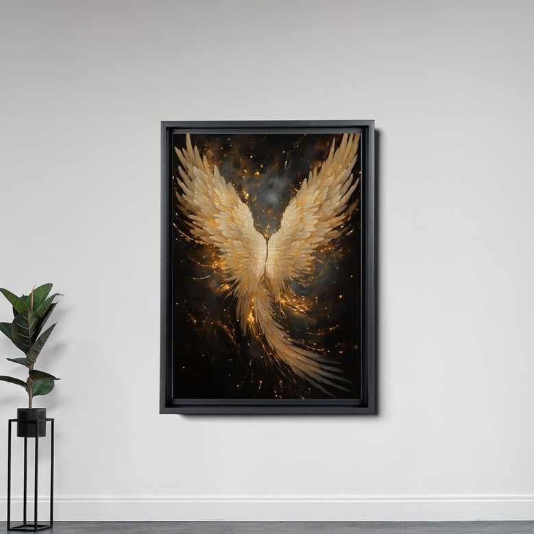 Handmade Angel Wings Wall Art On Canvas For Modern Living Room Decor - Thoughtful Acrylic Gifts