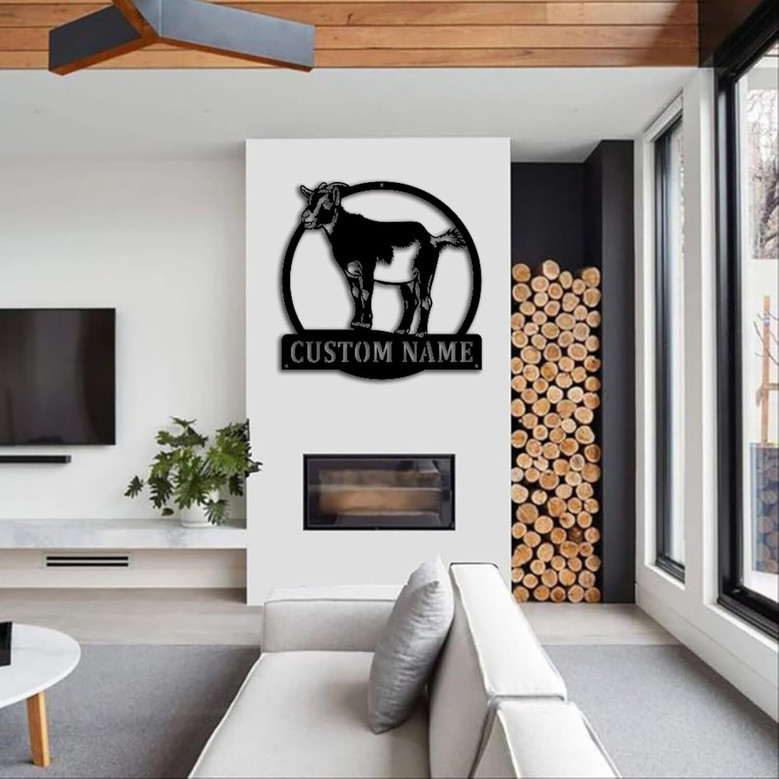 Personalized Metal Goat Signs For Farms - Unique Gifts For Goat Lovers - Rustic Decor Accent For Home Or Barn