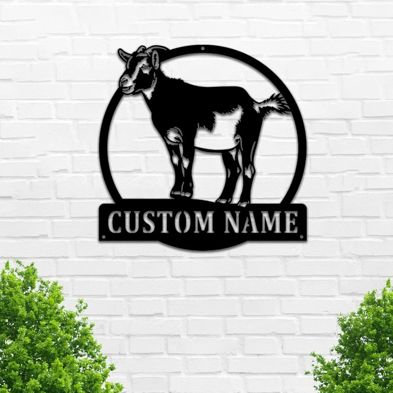 Personalized Metal Goat Signs For Farms - Unique Gifts For Goat Lovers - Rustic Decor Accent For Home Or Barn