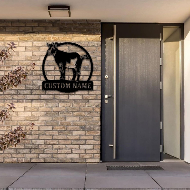 Personalized Metal Goat Signs For Farms - Unique Gifts For Goat Lovers - Rustic Decor Accent For Home Or Barn