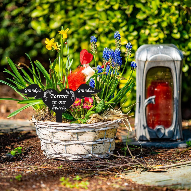 Thoughtful Grandma Memorial Gifts - Personalized Metal Garden Stake For Commemorative Outdoor Decor In Memory Of Grandparents