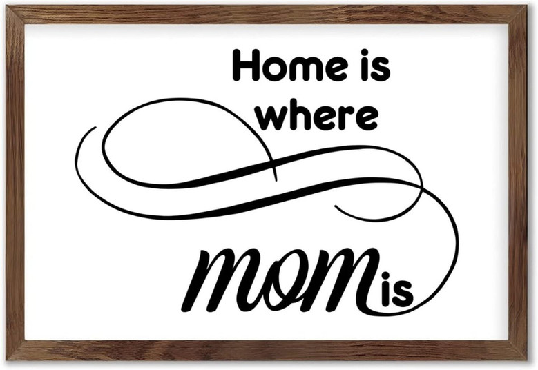 Personalized Home Is Where Mom Is Canvas Wall Art For Living Room DéCor - Thoughtful Gift For Mother's Day
