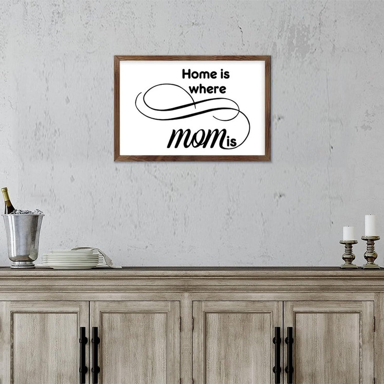 Personalized Home Is Where Mom Is Canvas Wall Art For Living Room DéCor - Thoughtful Gift For Mother's Day