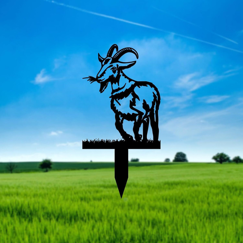 Personalized Metal Goat Signs - Funny Outdoor Lawn Art For Dad's Christmas Gift