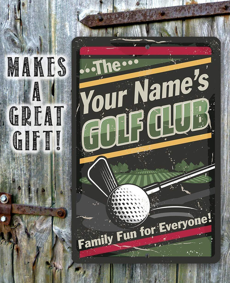 Custom Golf Signs Man Cave Decor - Vintage Metal Sign For Golf Lovers' Den Or Country Club