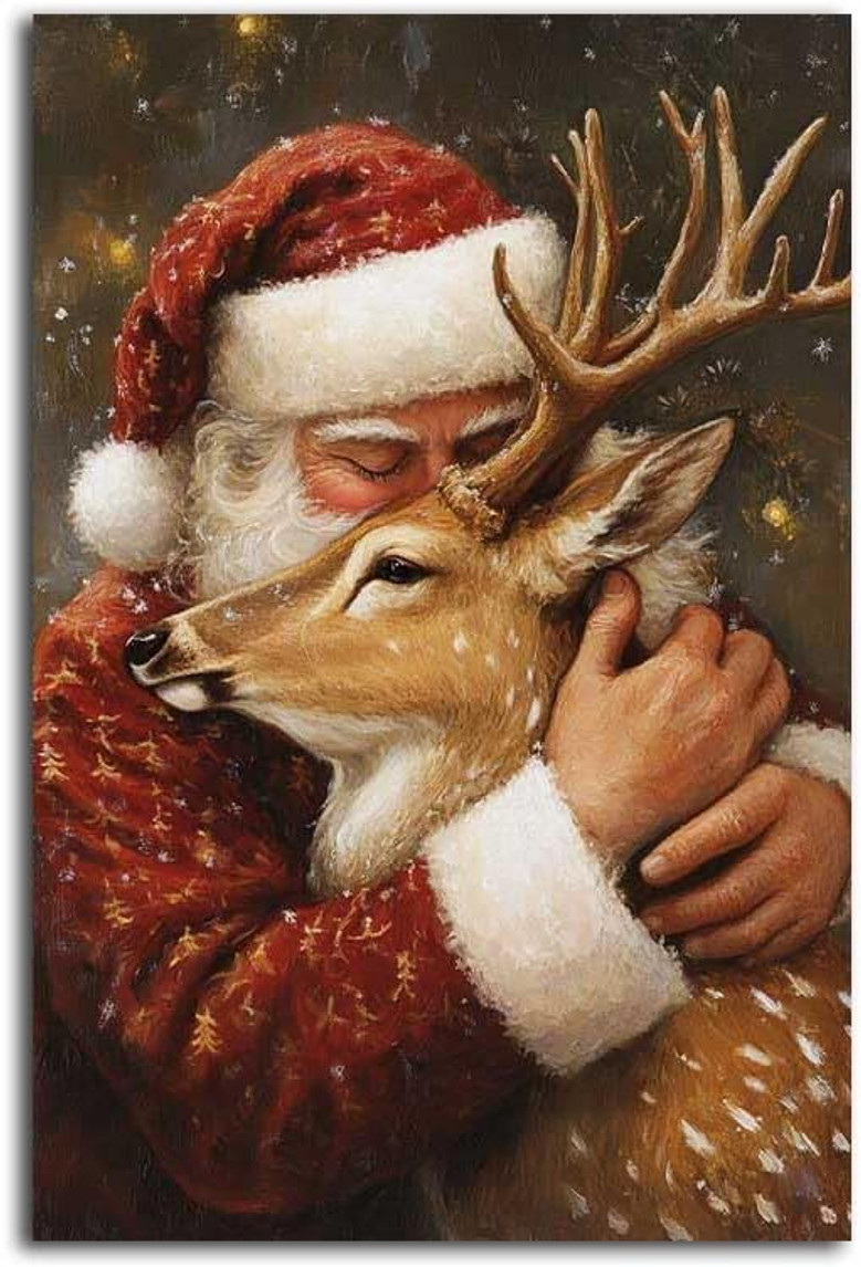 Heartfelt Santa's Sleigh Wall Art For Christmas Living Room Decor
