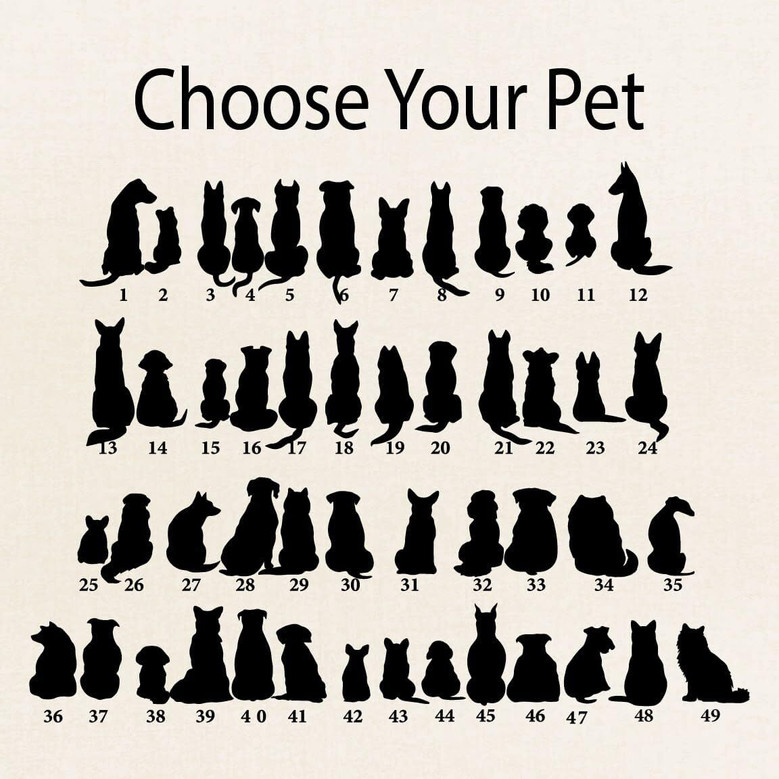 Personalized Pet Silhouette Memorial Wooden Sign - Heartfelt Pet Loss Gif
