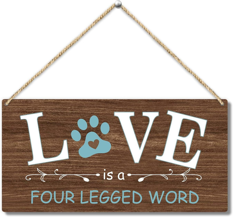 Pet Memorial Wooden Sign For Dog Lovers - Rustic Hanging Decor For Porch, Farmhouse, Garden, Entryway