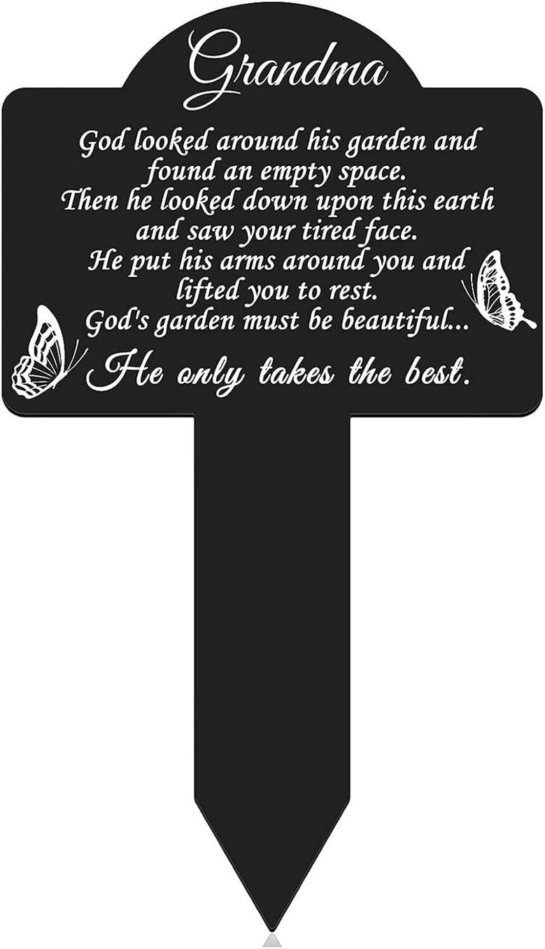 In Loving Memory: Rust-Proof Metal Stake For Grandma Memorial - Outdoor Garden Decor