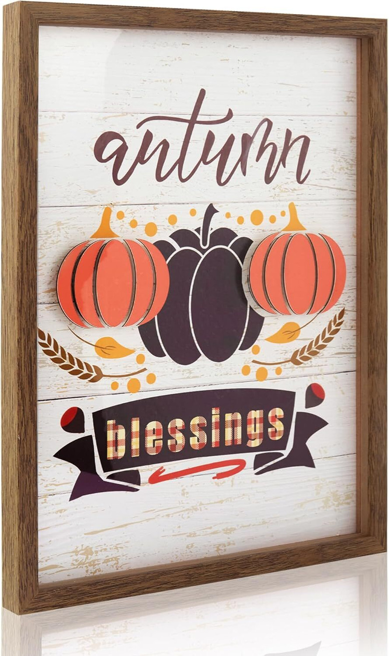 3D Thanksgiving Wall Art Canvas For Living Room And Kitchen - Autumn Pumpkin Decor For Porch And Bathroom