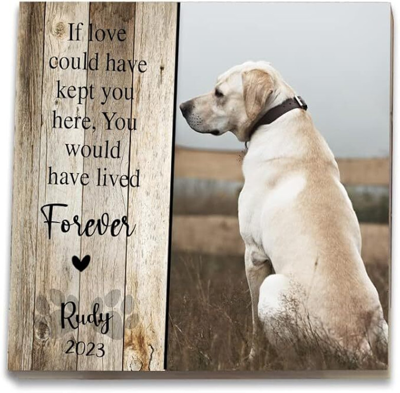 Personalized Pet Memorial Wooden Signs Custom Pet Name Rustic Design For Pet Loss Gifts
