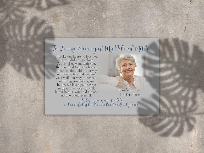Grandma memorial canvas with angel feather and starry night background, 'In Loving Memory' design, remembrance wall art Grandma memorial canvas with angel feather and starry night background, 'In Loving Memory' design, remembrance wall art