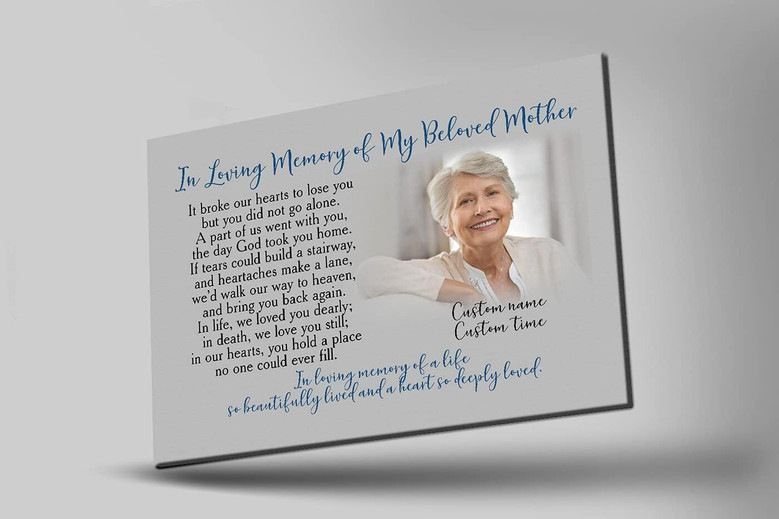 Grandma memorial canvas featuring dove and sunset gradient, 'In Loving Memory' script, landscape sympathy gift Grandma memorial canvas featuring dove and sunset gradient, 'In Loving Memory' script, landscape sympathy gift