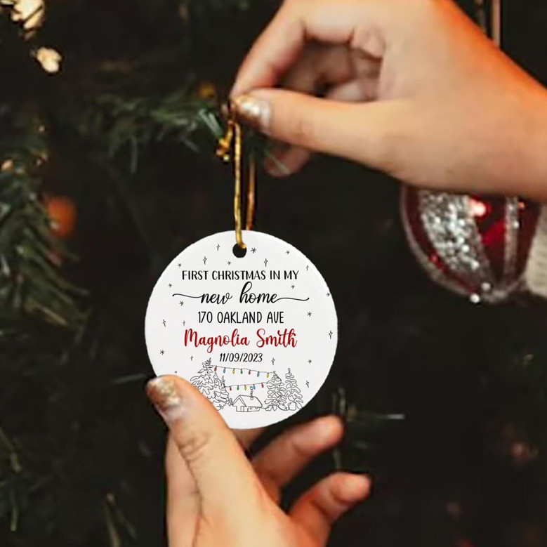 First Christmas New Home Ornament 2025 For Living Room Decor Personalized Tree Decoration