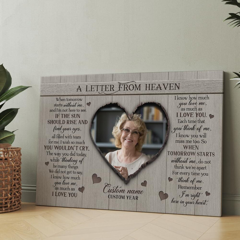 Thoughtful Grandma Loss Memorial Canvas For Living Room - Personalized Sympathy Gift For Remembering Loved Ones
