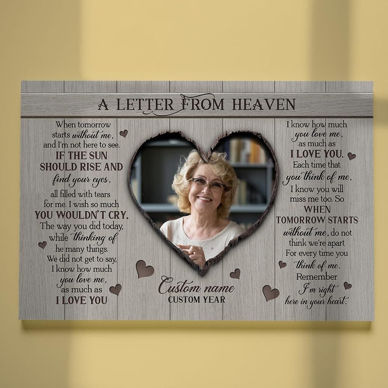 Thoughtful Grandma Loss Memorial Canvas For Living Room - Personalized Sympathy Gift For Remembering Loved Ones