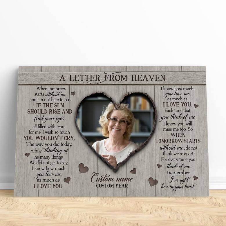 Thoughtful Grandma Loss Memorial Canvas For Living Room - Personalized Sympathy Gift For Remembering Loved Ones