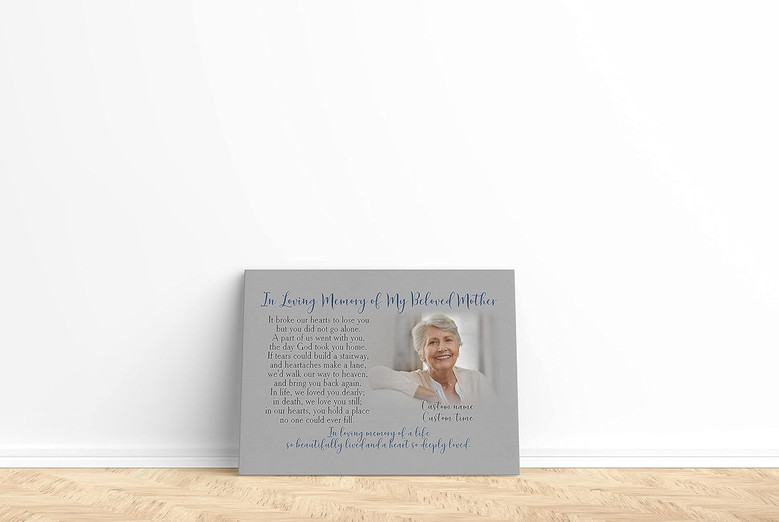 Heartfelt Grandma Loss Memorial Canvas - In Loving Memory Art - Sympathy Gift For Family