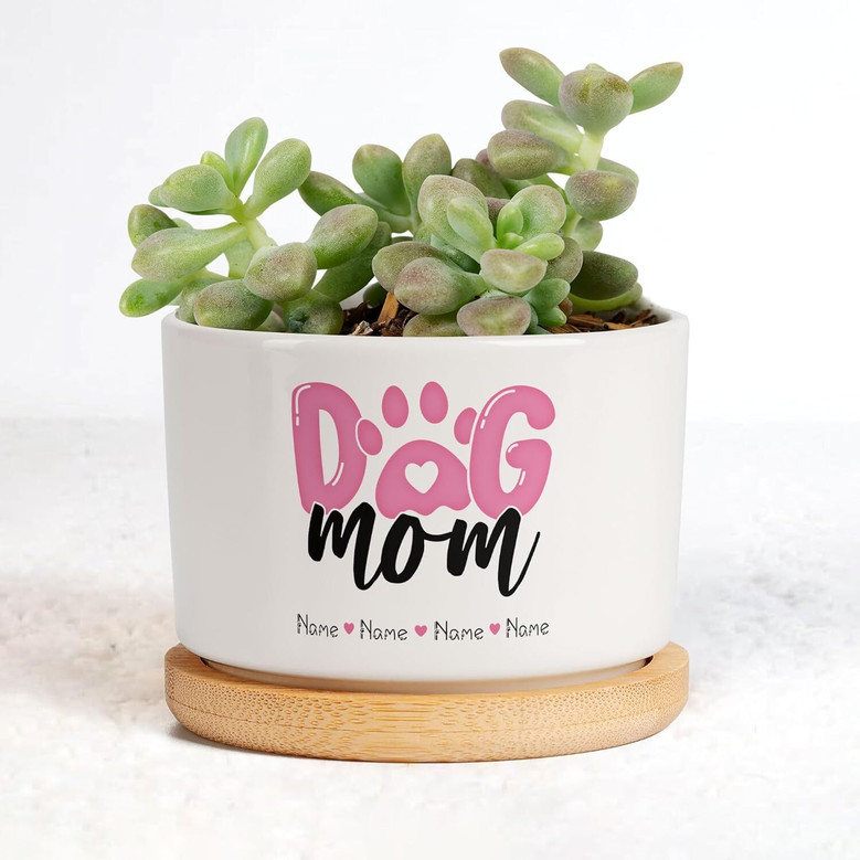 Unique Dog Photo Planters - Personalized Pet Memorial Gift For Dog Mom & Dad, Home & Office Decor, Sympathy Garden Decoration