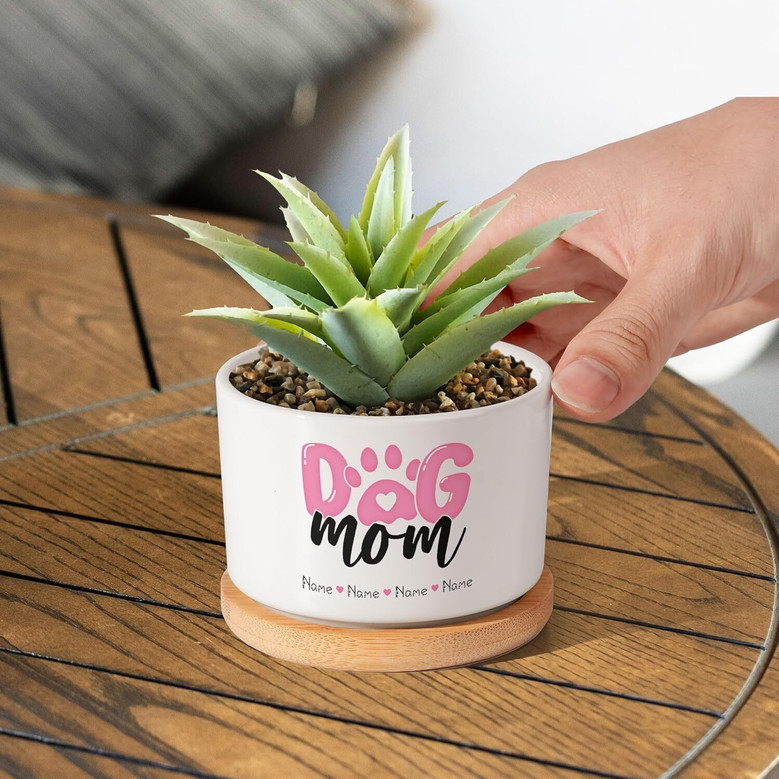 Unique Dog Photo Planters - Personalized Pet Memorial Gift For Dog Mom & Dad, Home & Office Decor, Sympathy Garden Decoration
