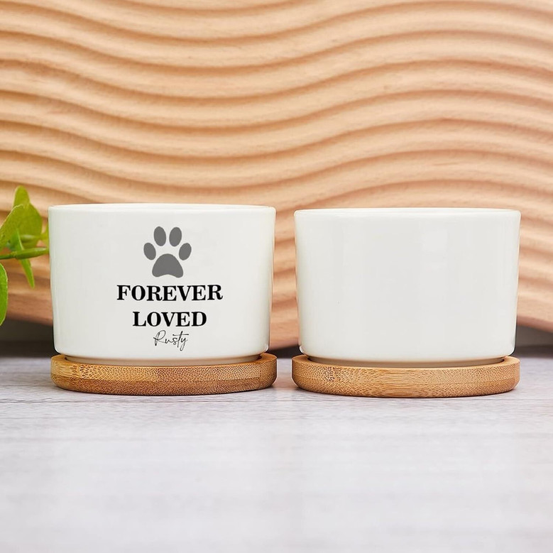Touching Personalized Pet Memorial Plant Pot – Remembrance Dog Sympathy Gift For Garden Or Patio